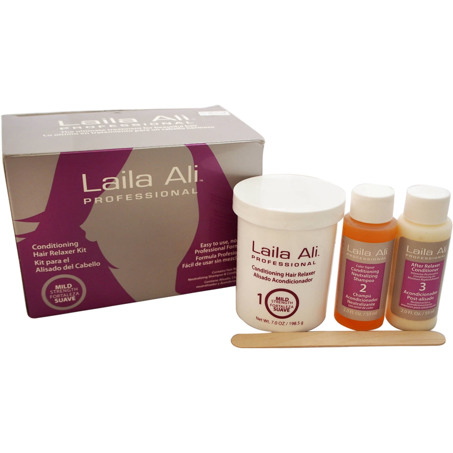 Laila Ali Mild Strength Conditioning for Unisex Hair Relaxer Kit