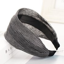 Gephdiin Bandana Hair Accessories for Women Fashion Solid Silk Simple Hairband Women Hair Head Hoop Girls Hair Headband Scrunchies for Women Hair Ties Silver One Size