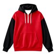 thumbnail image 4 of Bainana Men'S Half Zip Hoodie Long Sleeve Cozy Hoody Color Block Hooded Tops Party Wear Fall Outfit Size Xl, 4 of 4
