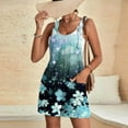 thumbnail image 1 of Gspmoly Shorts de Course pour Femmes, Shorts d'Été Confortables et Décontractés à Bretelles Imprimés pour Femmes, Combinaison-Short à Poches, Shorts de Randonnée pour Femmes jusqu'à 60 % de Rabais Bleu m, 1 of 6