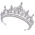 thumbnail image 4 of KAKOWELY Corona de novia de lujo con diamantes de imitación y aleación, accesorios para el cabello de boda, 4 of 5