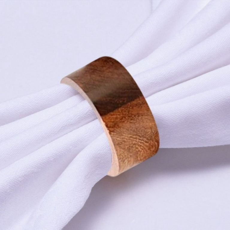 Pjtewawe Kitchen Essentials Napkin Ring Wooden Towel Ring Wooden Wood Bead  Wood Table Decoration