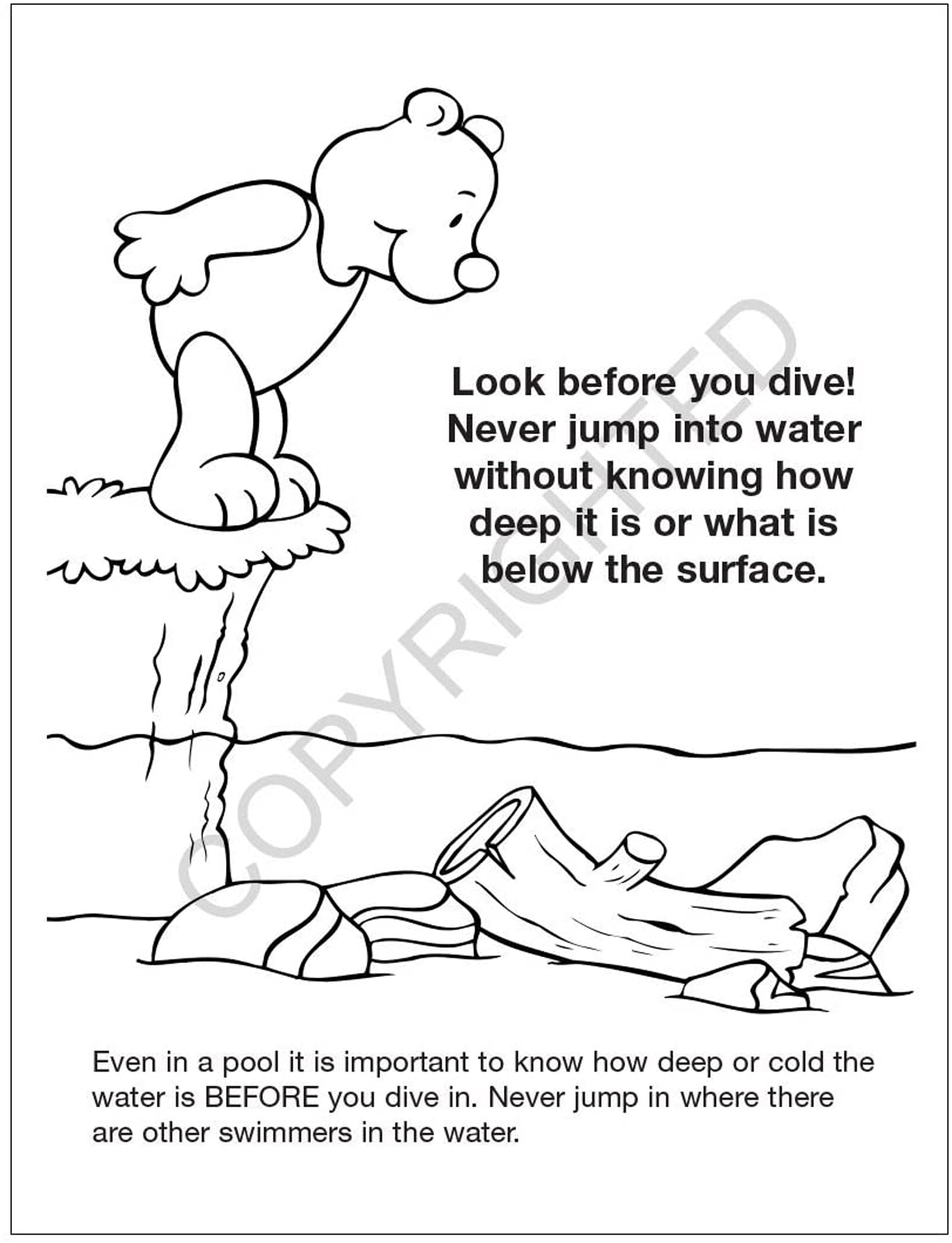 25 Pack - Pool Safety Kid's Coloring & Activity Books