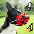 thumbnail image 2 of Reflect Light Dog Mouth Guard Cover Comfy Breathable Basket Muzzle Against Biting Barking Dog Mask Anti-barking Muzzle For Pets, 2 of 9