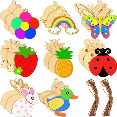 24 Pieces Summer Unfinished Wood Cutouts Animals and Fruit Shape Unfinished Wooden Ornaments with Rope, Wooden Paint Crafts for Kids Home Decoration Craft Project, 8 Styles | Walmart Canada 24 Pieces Summer Unfinished Wood Cutouts Animals and Fruit Shape Unfinished Wooden Ornaments with Rope, Wooden Paint Crafts for Kids Home Decoration Craft Project, 8 Styles | Walmart Canada