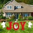 thumbnail image 6 of 5 Pcs Outdoor Christmas Decorations -Joy Nativity Sets for Christmas Outdoor Xmas Nativity Lawn Religious Scenes Yard Decor with Stake for Home Lawn Pathway Walkway, Red, White, 6 of 7