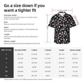 thumbnail image 3 of Salouo Black White Leaves for Hawaiian Shirt for Men,Summer Beach Casual Short Sleeve Button Down Shirts Men's Regular-Fit Short-Sleeve Print Shirt -Large, 3 of 6