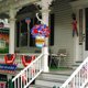 thumbnail image 4 of 4 de julio Colgador de puerta de madera - Bandera americana Letrero circular de la puerta - Decoración patriótica del hogar con diseño de bandera con estrellas - Arte de la pared de madera del día, 4 of 7