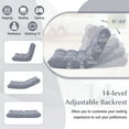 thumbnail image 5 of Giantex Adjustable Floor Gaming Sofa Chair, Padded Sleeper Bed, Adults Couch Recliner, Armless Meditation Chair w/Back Support, 5 of 7