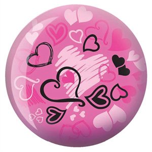 Brunswick Produits Hearts Glow VIS-A Jeu de Quilles Ball Rose/noir 12 Lb