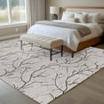 thumbnail image 5 of Black Grey Branches 5'x7' Area Rug, Vintage Art Farmhouse Washable Non-Slip Soft Rugs, Low-Pile Large Carpet for Living Room Bedroom Dining Room, Non-Shedding Accent Rug, 5 of 9
