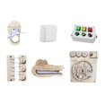 thumbnail image 1 of 6Pcs Montessori Busy Board Basic Life Skills Multifunctinal Sensory Board Parts, 1 of 9