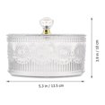 thumbnail image 3 of Exquisita caja de almacenamiento de joyas con relieve, caja multifuncional para dulces, contenedor de maquillaje transparente, 3 of 8