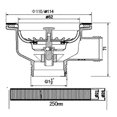 thumbnail image 2 of 114 mm stainless steel kitchen sink strainer basket 1" with overflow waste set sink, with overflow, 2 of 4