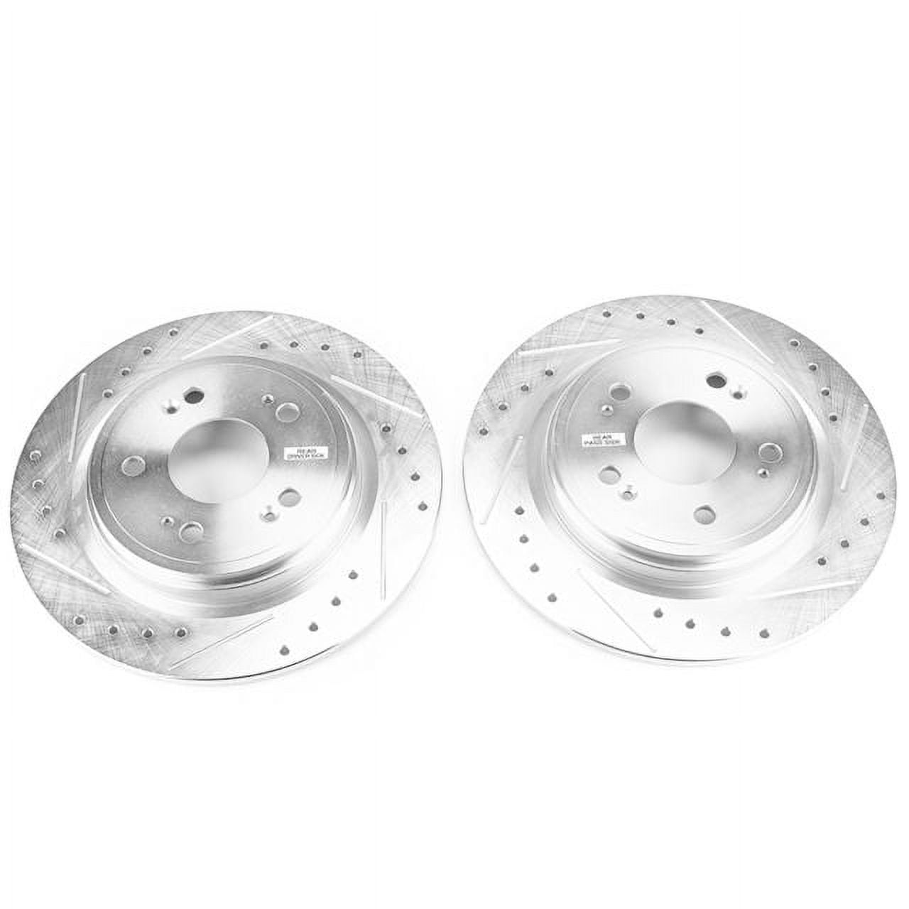 Power Stop Rear Pair of Drilled and Slotted Brake Rotors JBR1586XPR