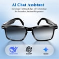 thumbnail image 2 of AI Smart Glasses for Men & Women with 164 Languages Translation, Photochromic Lenses Bluetooth Glasses for Sports Travel Driving Business, 2 of 9