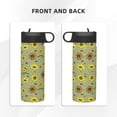 thumbnail image 3 of Yiaed Sage Green With Sunflowers Print Water Bottle with Straw Lid, Stainless Steel Double Wall Insulated Water Bottle | Leak-Proof and Spill-Proof Water Bottle, 3 of 8