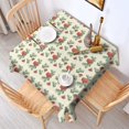 thumbnail image 2 of Floral Square Tablecloth 52x52in(132x132cm) – Waterproof Polyester Printed Table Cover, Wrinkle Resistant & Washable for Kitchen Dining Picnic Party Decor, Thanksgiving,Christmas, Spring,Flower, 2 of 6