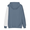 thumbnail image 5 of Timoontee Men's Sweatshirts Loose Long Sleeve Smile Face Print Pullover Tops Fall Winter Casual Hoodies Color Block Kangaroo Pocket Hooded Sweatshirts Light Blue XXL, 5 of 5