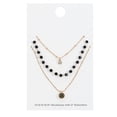 thumbnail image 4 of Time and Tru Women's Goldtone Layered Necklace Set, 3 Pieces, Black, 4 of 4
