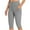 Gray-30, variant on Owordtank Capris Yoga Leggings for Women with Pockets Casual Summer Workout High Waist Capri Pants Knee Length Legging Navy M