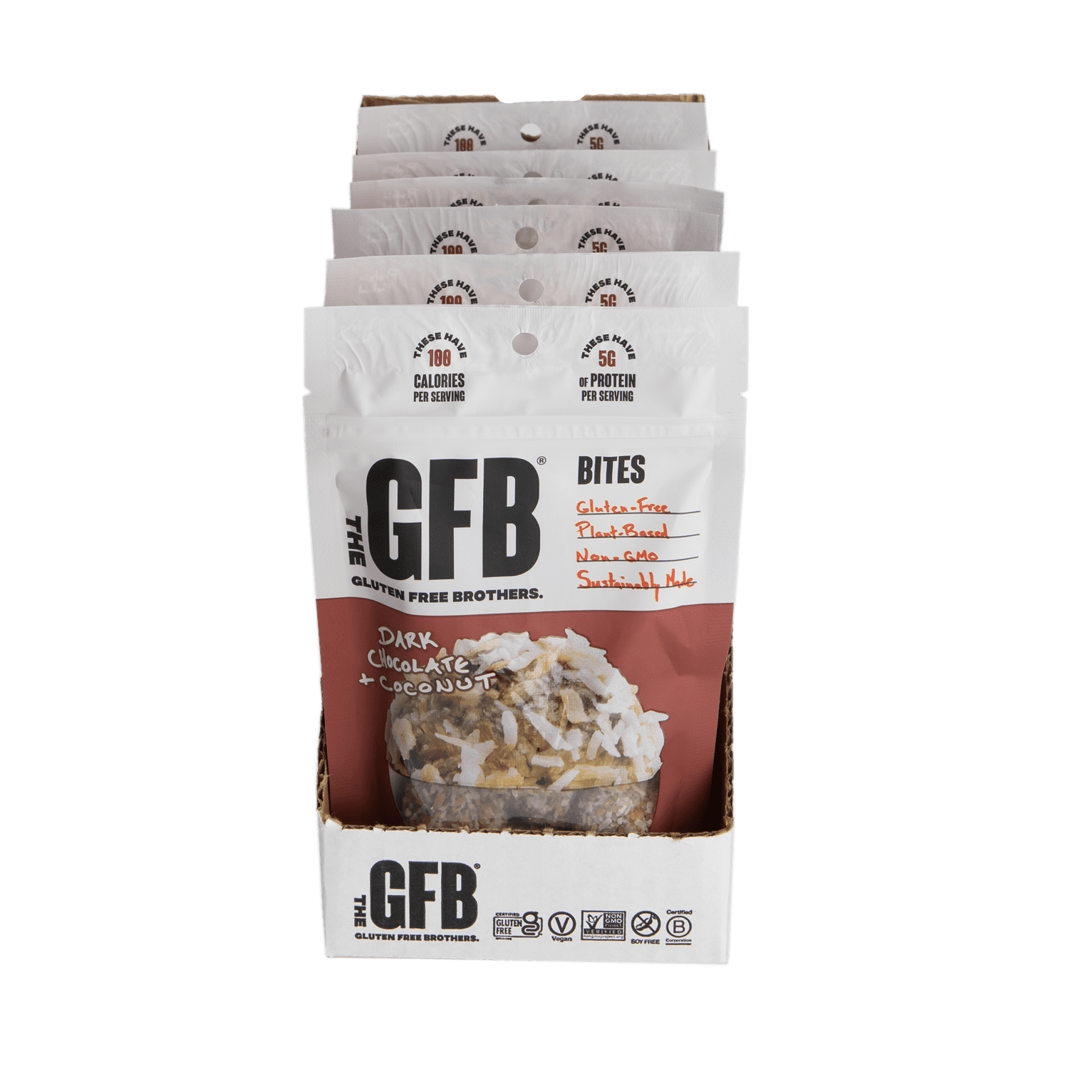 The Gluten Free Brothers, GFB Gluten Free Bites, Dark Chocolate Coconut, Weight Management, 4 oz