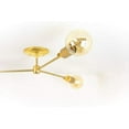 thumbnail image 4 of Three Spoke Flush Mount - Modern Ceiling Fixture - 3 Bulb Flush Light - Brass Chandelier, 4 of 4