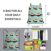 Xecao Fox for Drawstring Bags,Pull String Backpack Bags,String Bag Sackpack