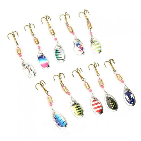 Spinnerbait Lures Excellent Action For Catching Fish In Various Conditions 10 Lure Set