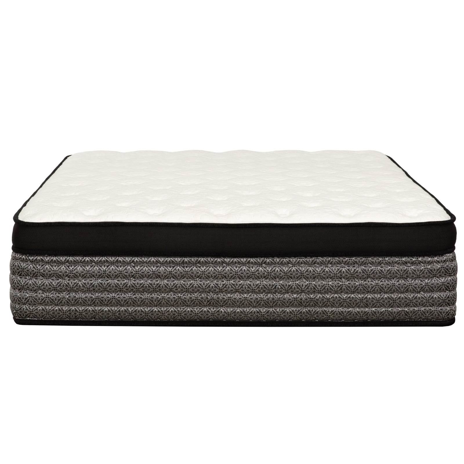 Miekor Furniture Premium 16 in. Full Size Pocket Coil Hybrid Mattress, Ultra Plush Gel Memory Foam Mattress for Comfort Sleep, White/Gray 41688