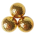 thumbnail image 1 of Pelota de golf dorada dorada, pelota de golf novedosa para regalo y decoración de exhibición, pelota de golf de práctica de 3 piezas para jugar, 1 of 4