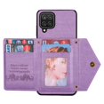 thumbnail image 2 of Dteck Case For Samsung Galaxy A12 6.5-inch,Luxury Leather Zipper Card Holder Wallet Cross Body Bag Back Case Hybrid Rubber Kickstand Cover with Shoulder Strap,Purple, 2 of 8