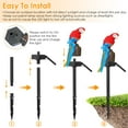 thumbnail image 3 of iMountek Solar Parrot Garden Light, LED Solar Patio Light Decorative Lawn Lights for Yard Driveway (Red), 3 of 8
