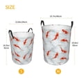 thumbnail image 5 of Daiia Koi Fish Corals,Spring Summer Round Laundry Basket with Handles Thickened Waterproof Circular hamper,Dirty Clothes Storage Basket for Bedroom,Bathroom,College Dorm-Small, 5 of 8