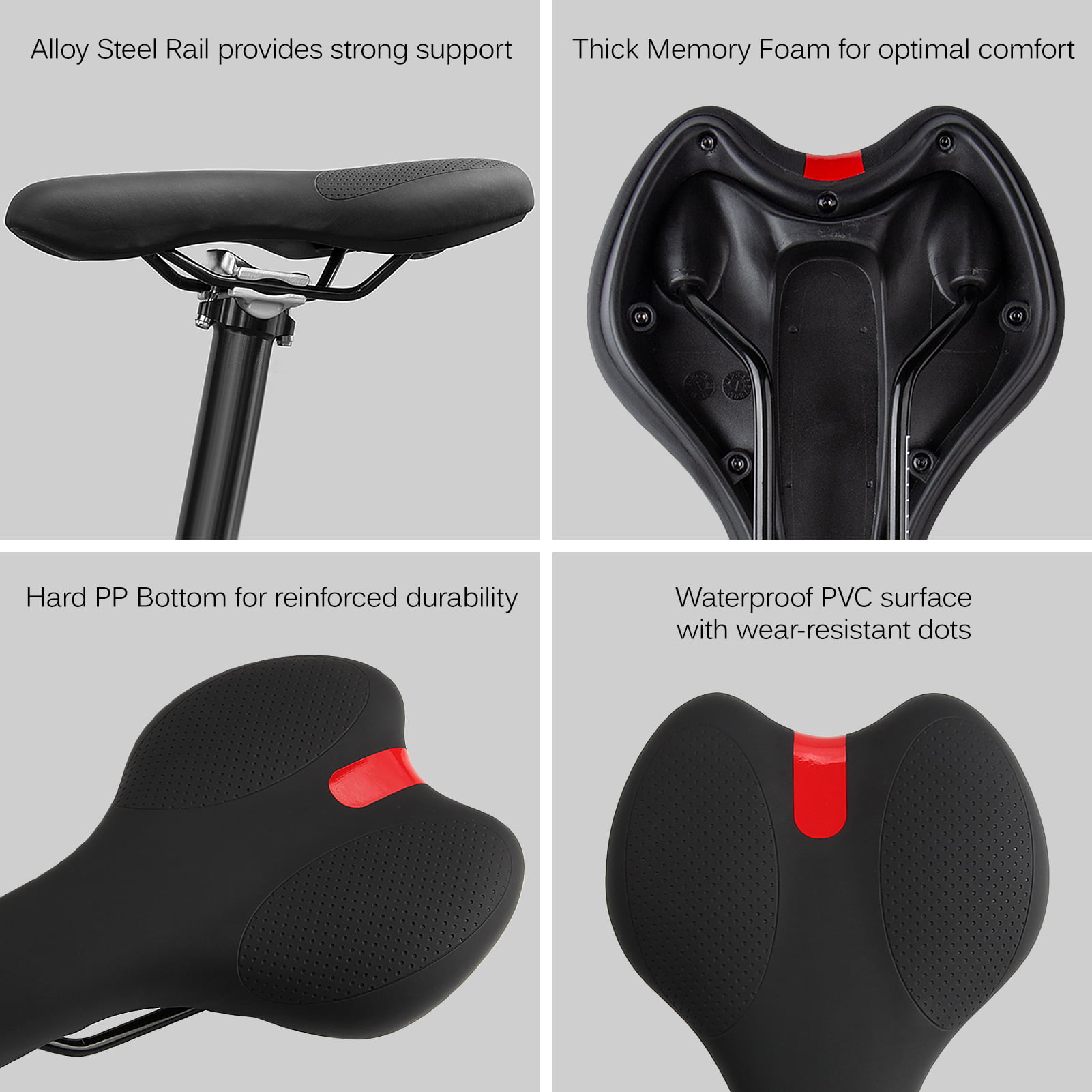 Comfortable Bike Details about    Memory Foam Bike Seat Wide Bike Seats for Women Comfort 
