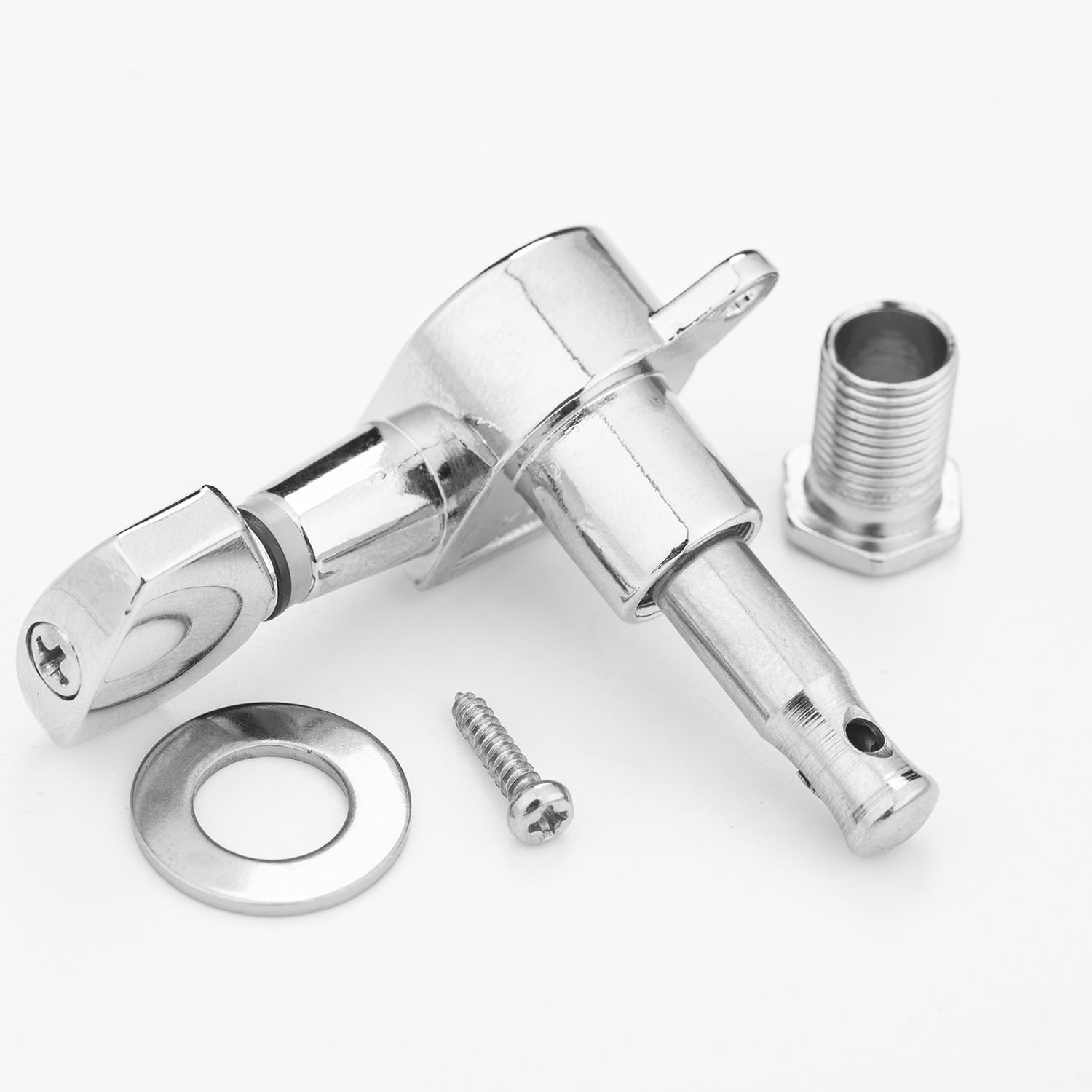 LOOKSEVEN 6 Left Hand Sealed Guitar Tuner Pegs,Big Square Electric Guitar String Tuning Pegs Keys Machine Heads for Fender Strat Stratocaster Tele Telecaster/Electric Guitar-Silver