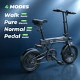 thumbnail image 7 of 750W Peak Ebike for Teens,14" Folding Electric Bicycle,20 mph Campus Mini E-bikes,Black, 7 of 7