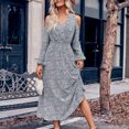 thumbnail image 2 of ShomPort Women Long Sleeve Wrap Maxi Dress V Neck Boho Floral Print Flowy Fall Dresses, 2 of 8