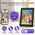 thumbnail image 3 of Jazeyeah 10.1 inch WiFi Digital Picture Frame, 1280x800 HD IPS Touch Screen , Easy to Use, Share Photos and Videos via Free App,Mother's Day Gift, 3 of 9