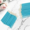 thumbnail image 4 of Unique Bargains 50 Pcs Disposable Solid Rod Lip Brush for Vacation Blue Plastic Flocking, 4 of 5