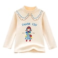 thumbnail image 2 of Bnwani Long Sleeve Toddler Shirts Plain Crew Neck Thin Printed Tops 9 Years, 2 of 6
