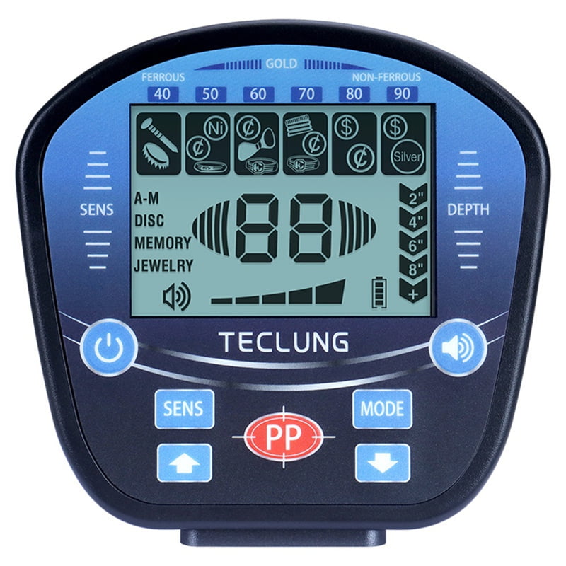 GT860 Outdoors Underground Metal Detector Gold Finder with Large LED Display 10inch Search Coil
