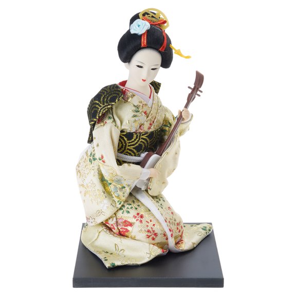 Artistic Japanese Geisha Figure 12Inch Collectible Embroidery Clothing Kimono Figurine for Women Girls Room Decoration
