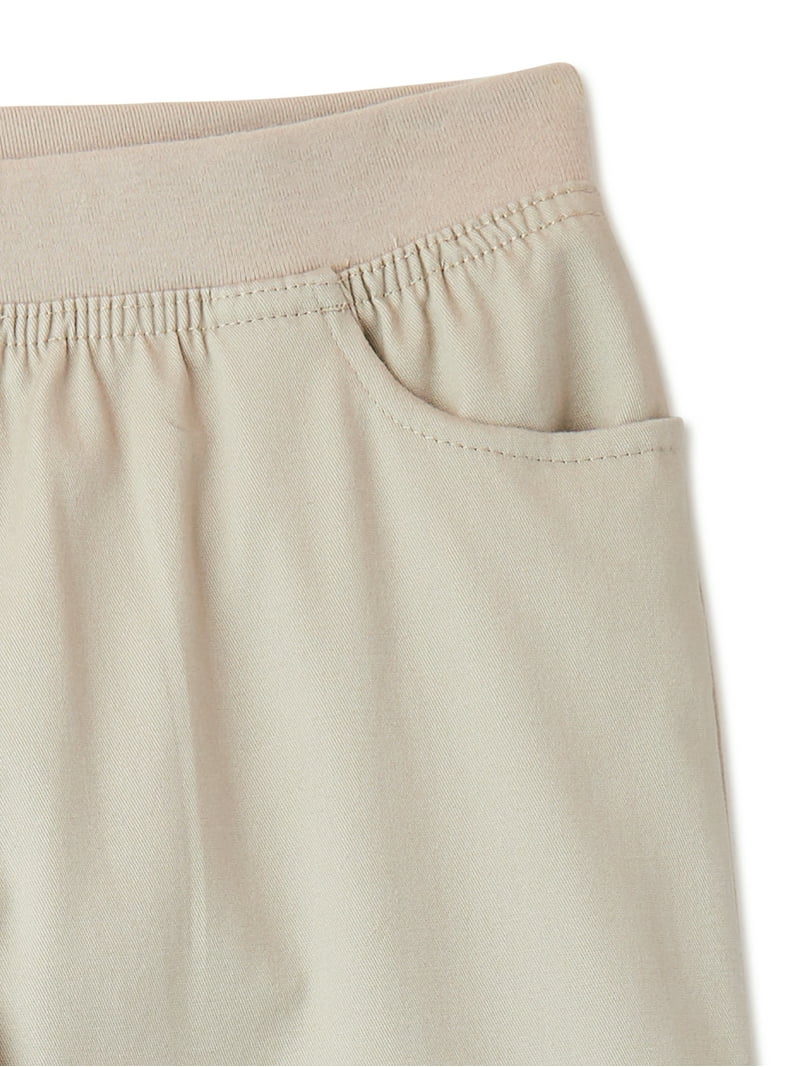 Wonder Nation Girls School Uniform Pull On Pants, Sizes 4-16