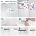 thumbnail image 4 of No Hook Shower Curtain, Purple Gray Coral Coastal Shower Curtains for Bathroom with See Through Top Window, Summer Beach Seaside Nautical Waterproof & Washable Bath Curtain Extra Long 72"x84", 4 of 9