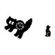 thumbnail image 5 of Reloj de pared acrílico decorativo para dormitorio, estudio, con estatua de gato, figura de resina, escultura animal para estantería o entrada., 5 of 8