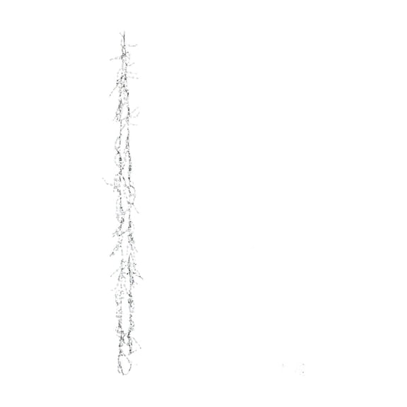 Christmas Garland White Glittery Bead Strand Christmas Tree Decorations for Mantel Fireplace Holiday Party Home Decor