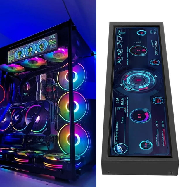 Subpantalla Del Chasis, CPU Multifuncional GPU SSD Datos Pantalla De 8,8 Pulgadas Carcasa Metálica Para Computadora
