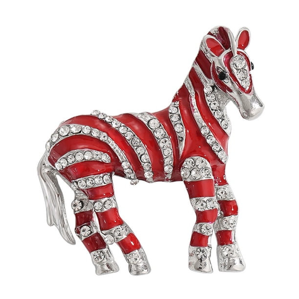 Broche de aleación con temática de caballos, con cristales incrustados, esmalte y perlas de imitación, insignia de cuento de hadas, accesorios artísticos.