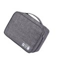 thumbnail image 4 of Electronics Bag Men Polyester Multi-compartments Zipper Pouch Case Large Cable Organizer Holiday Cosmetic Management Accessories Gray, 4 of 8